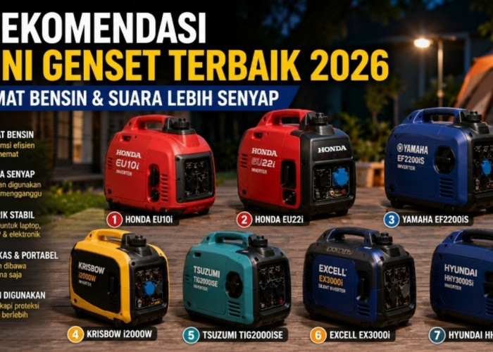 7 Rekomendasi Mini Genset Terbaik 2026, Hemat Bensin dan Suara Lebih Senyap