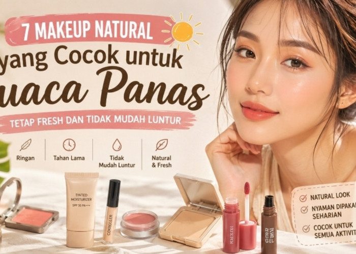 7 Makeup Natural yang Cocok untuk Cuaca Panas, Tetap Fresh dan Tidak Mudah Luntur