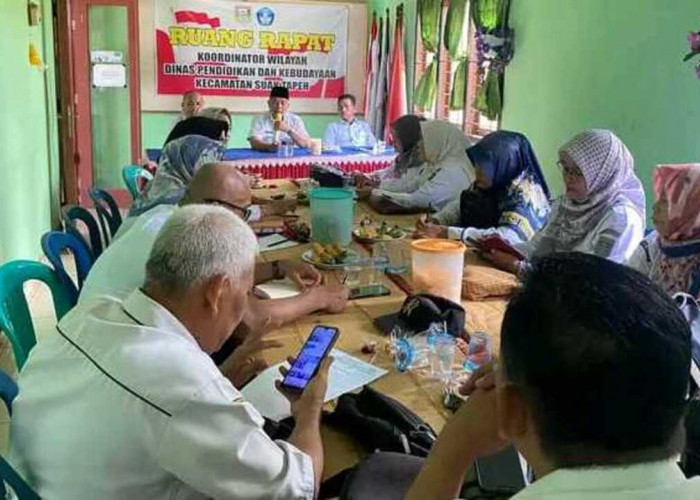 Siapkan HUT Banyuasin, Korwil Suak Tapeh Gelar Rapat Bersama Kepala Sekolah