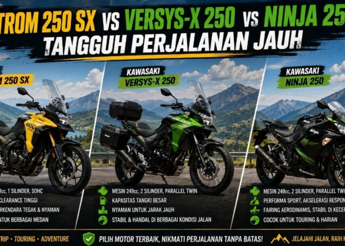 V-Strom 250 SX vs Versys-X 250 vs Ninja 250, Mana Jagoan Touring?
