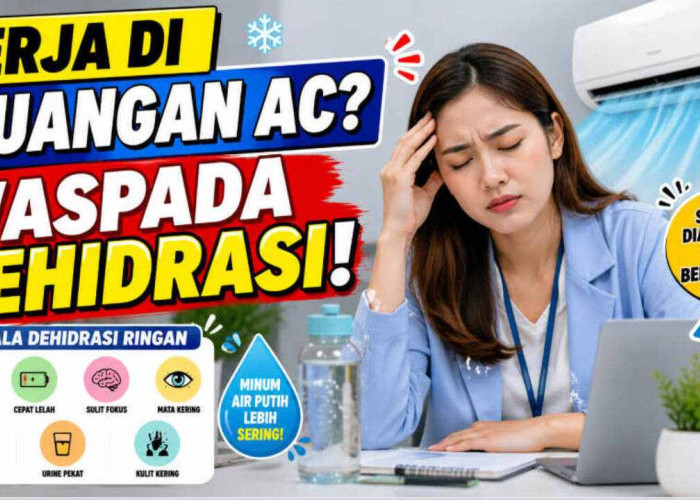 Sering Kerja di Ruangan Ber-AC? Waspada! Ini 7 Gejala Dehidrasi Ringan yang Sering Diabaikan