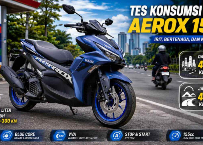 Tes Konsumsi BBM Aerox 155 di Dalam Kota dan Jalan Raya, Seirit Apa Skutik Sport Yamaha Ini?