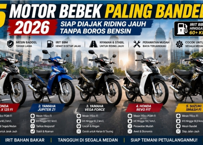 5 Motor Bebek Paling Bandel 2026, Siap Diajak Riding Jauh Tanpa Boros Bensin
