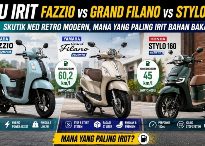 Adu Irit Skutik Neo Retro 2026: Yamaha Fazzio, Grand Filano atau Honda Stylo?