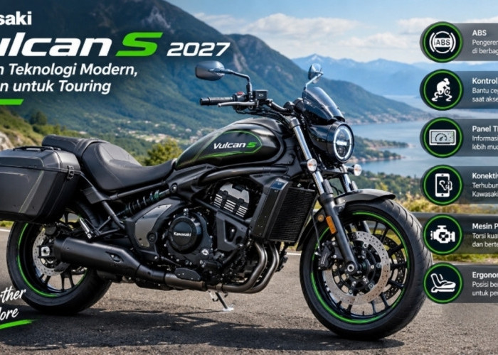 Kawasaki Vulcan S 2027 Hadir dengan Teknologi Modern, Makin Nyaman untuk Touring
