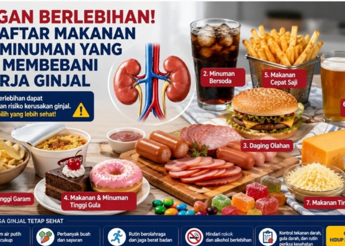 Jangan Berlebihan! Ini Daftar Makanan dan Minuman yang Bisa Membebani Kinerja Ginjal