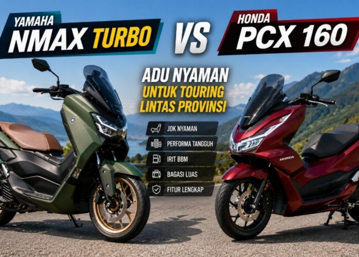 Adu Nyaman Yamaha NMAX Turbo vs Honda PCX 160, Pilihan Ideal untuk Touring Lintas Provinsi