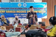 MGMP Bahasa Ingris Banyuasin Gelar Pembuatan Soal Sumatif 