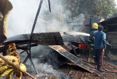Diduga Korsleting Listrik, Rumah Warga di Banyuasin Terbakar, Damkar Bergerak Cepat Padamkan Api