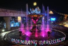 Gubernur Herman Deru Resmikan Wajah Baru Tugu Air Mancur Palembang