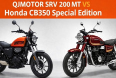Honda CB350 Special Edition 2026 vs QJMOTOR SRV 200 MT: Adu Desain, Mesin, dan Fitur