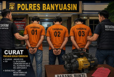 Sempat Buron Hampir Setengah Tahun, Tiga Pelaku Curat Menyerahkan Diri ke Polres Banyuasin