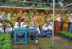Dukung Program Ketahanan Pangan, SMAN 2 Plus Banyuasin III Panen Kangkung