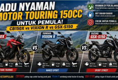 Adu Nyaman Motor Touring 150cc untuk Pemula: CB150X vs Vixion R vs GSX-S150