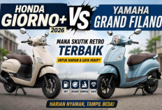 Honda Giorno+ 2026 vs Yamaha Grand Filano: Mana Skutik Retro Terbaik untuk Harian dan Gaya Hidup?