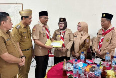 Talang Kelapa Beri Semangat Kontingen Jambore Daerah IX, PGRI Salurkan Dukungan untuk Generasi Muda