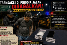 Transaksi di Pinggir Jalan Digagalkan! Buruh di Banyuasin Diciduk Bawa Sabu 10,60 Gram