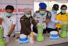 604 Gram Sabu dan 1.989 Butir Ekstasi Dimusnahkan di Halaman Kejaksaan Negeri Banyuasin